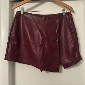 Leather skort
